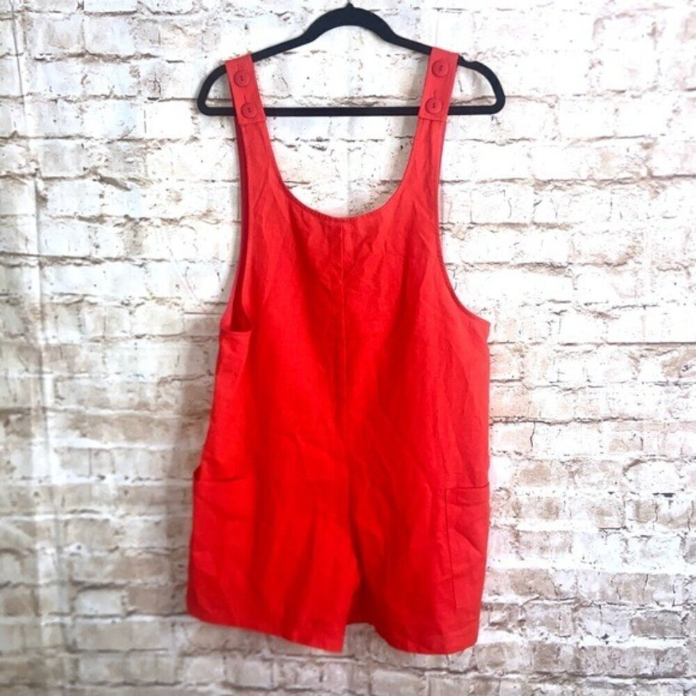 Anthropologie Corey Lynn Calter Adeline Romper in Red Size Medium NWT - Picture 3 of 8
